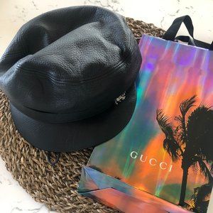 Gucci fashion leather cap